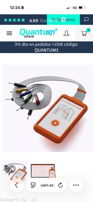 Cardioline TouchECG HD Electrocardiógrafo Portátil