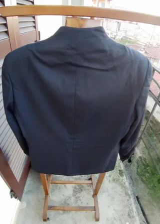 Tailleur giacca e gonna longuette blu marino