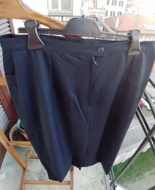 Tailleur giacca e gonna longuette blu marino