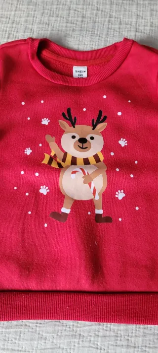 Jersey Navidad Reno Infantil Rojo