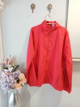 Cortavientos fino Reebok rosa/rojo