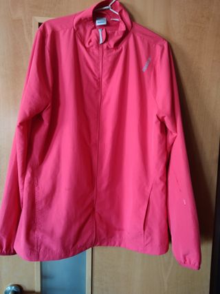 Cortavientos fino Reebok rosa/rojo