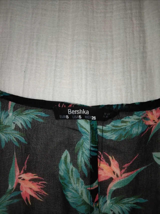 Blusa kimono estampado tropical