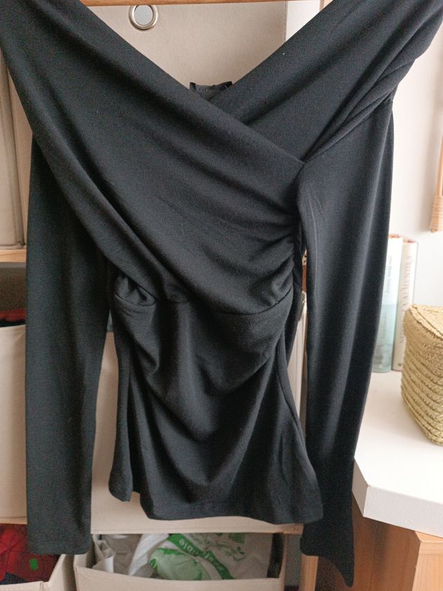 Camiseta Zara Negra Talla S Sin Estrenar