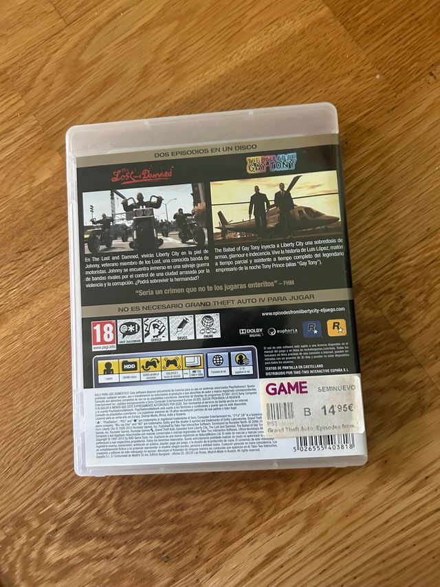 Grand Theft Auto: Episodios de Liberty City PS3