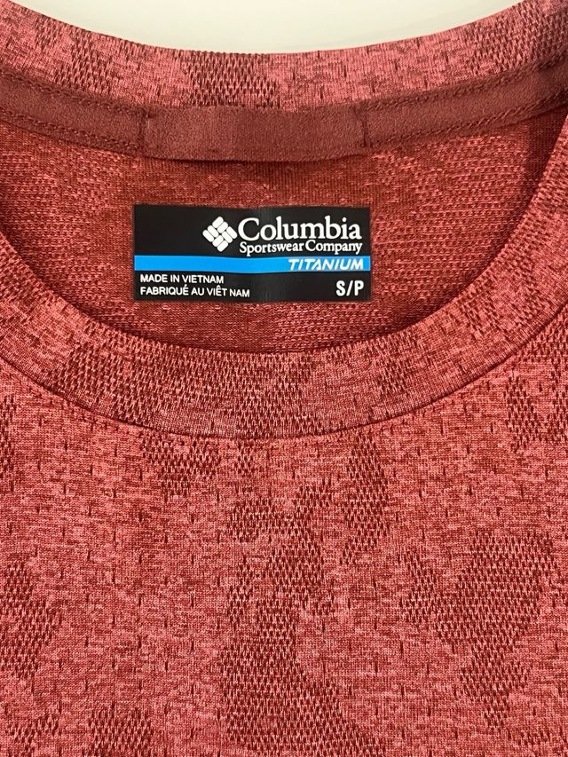Camiseta Columbia Mujer Talla S Rojo Caldero