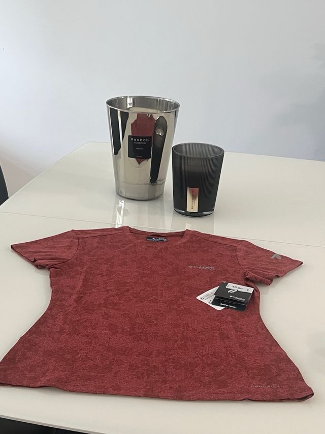 Camiseta Columbia Mujer Talla S Rojo Caldero