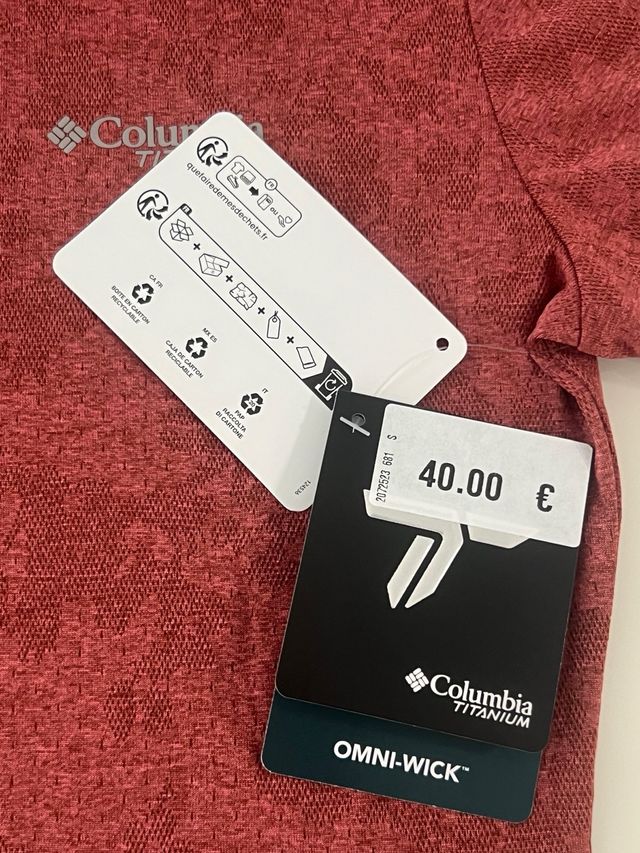 Camiseta Columbia Mujer Talla S Rojo Caldero