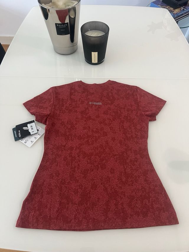 Camiseta Columbia Mujer Talla S Rojo Caldero