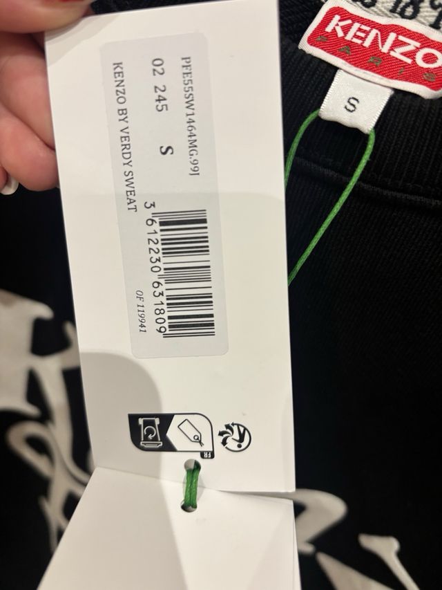 Sudadera Kenzo Paris Negra Nueva con Etiqueta