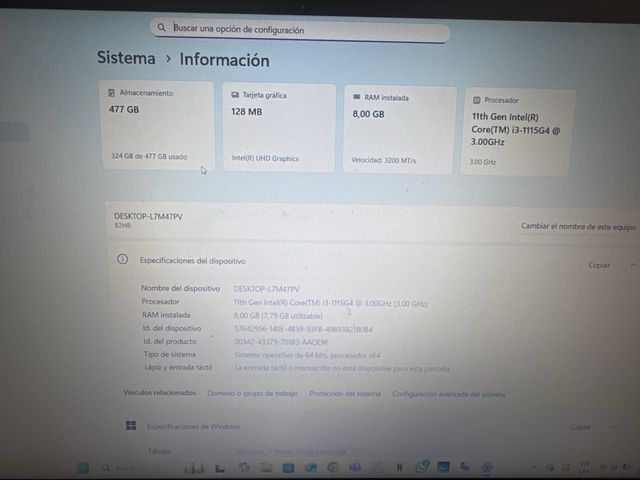 Portátil Lenovo IdeaPad 3 15ITL6