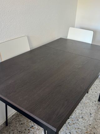 Mesa extensible comedor madera y metal