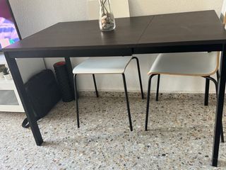 Mesa extensible comedor madera y metal