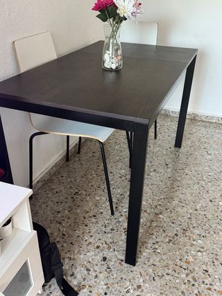 Mesa extensible comedor madera y metal