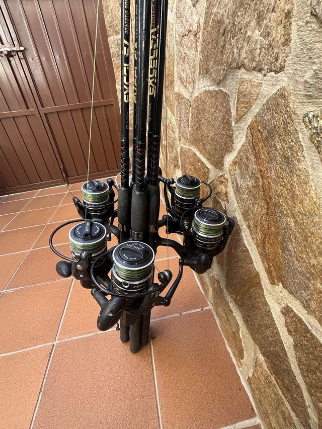 Pack 6 cañas de pesca con carretes