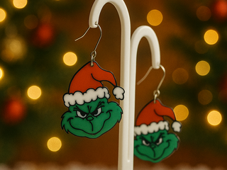 Pendientes Grinch Navideños