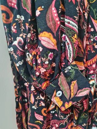 Vestido estampado paisley manga larga