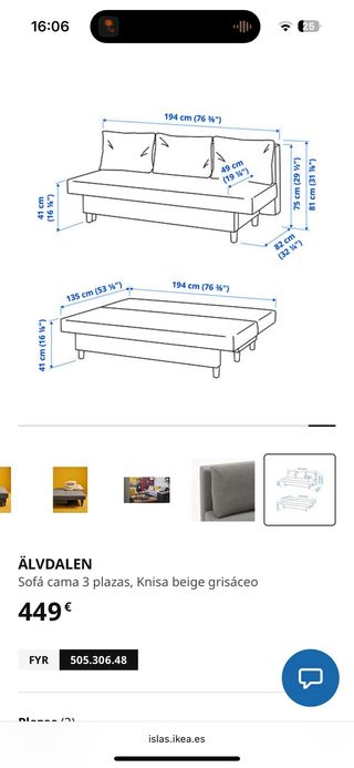 Sofá Cama Ikea Alvdalen