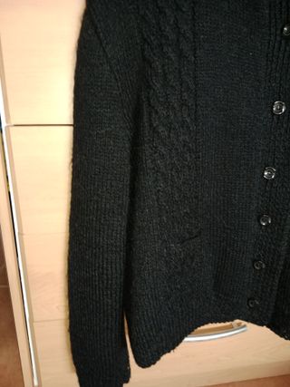 Chaqueta Lana Negra T/XL Mujer