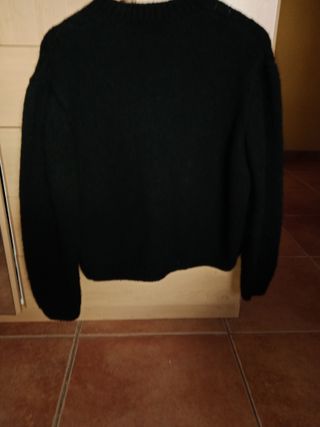 Chaqueta Lana Negra T/XL Mujer