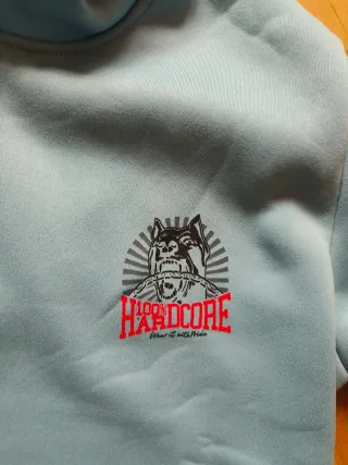 Sudadera 100% Hardcore Azul Claro