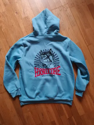 Sudadera 100% Hardcore Azul Claro