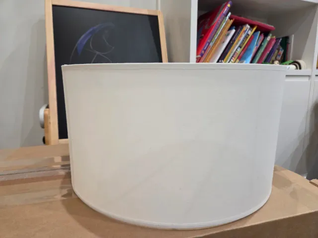 Pantalla de lámpara beige/blanca 40cm