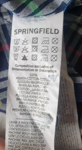 Camisa Springfield cuadros azul multicolor