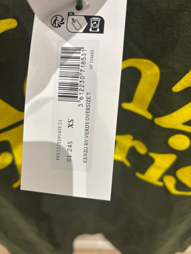 Camiseta Kenzo Paris Verde Talla M Nueva