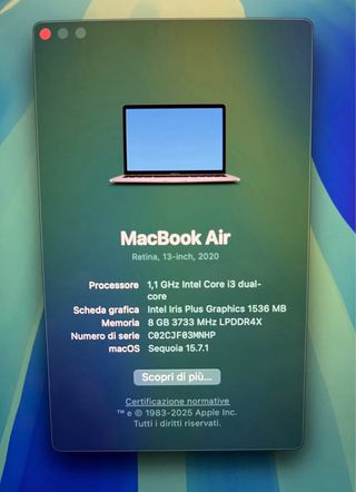 Apple MacBook Air Grigio Siderale