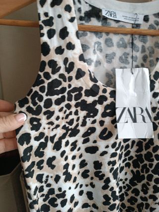 Camiseta Zara Animal Print Talla XS