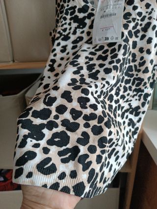 Camiseta Zara Animal Print Talla XS