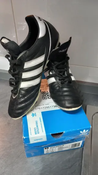 Botas de fútbol Adidas Kaiser Negras Talla 39,5