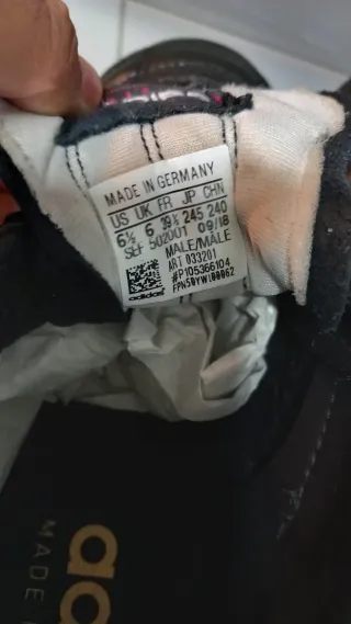 Botas de fútbol Adidas Kaiser Negras Talla 39,5