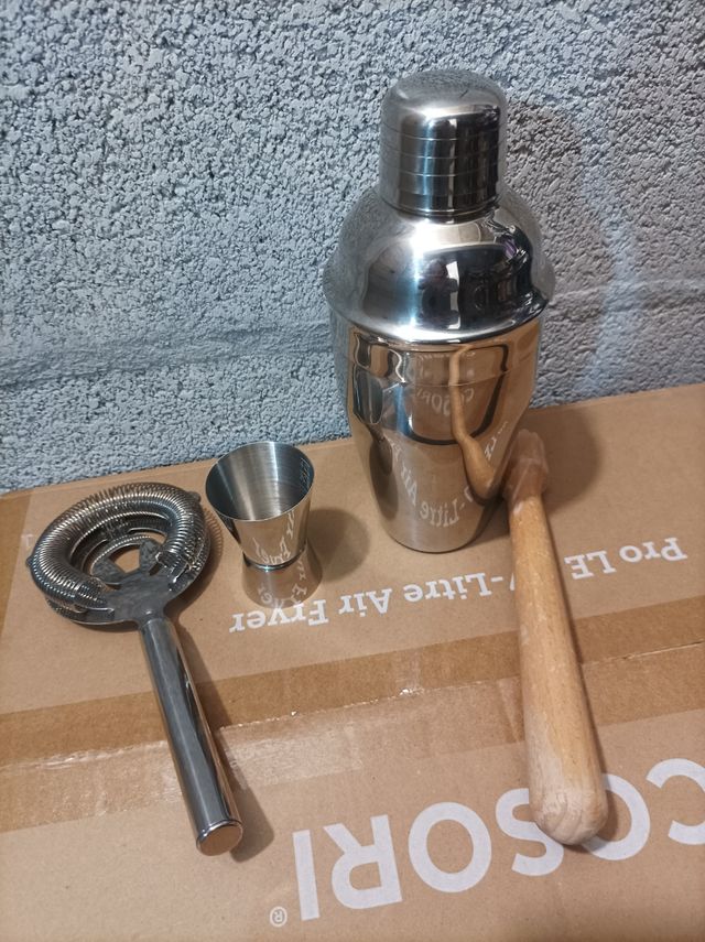 Set Coctelería Acero Inoxidable