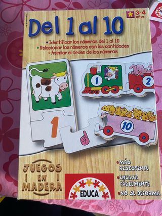 Puzzle de madera Del 1 al 10