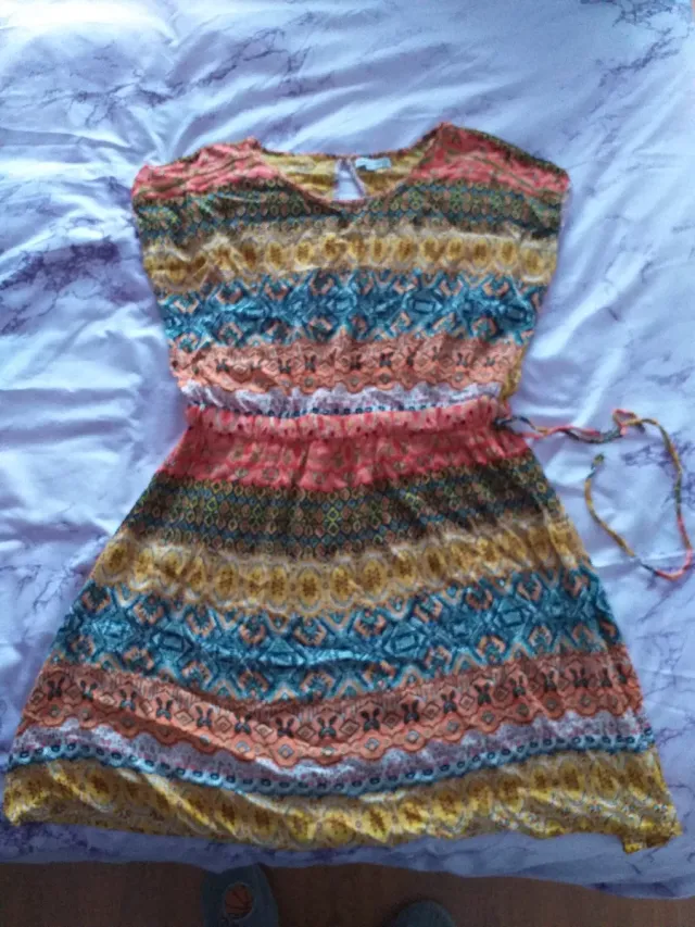 Vestido estampado étnico talla L