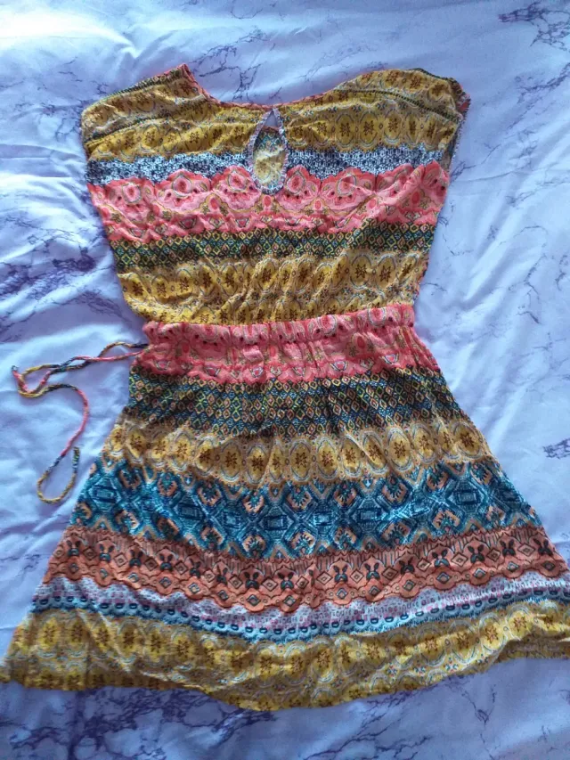 Vestido estampado étnico talla L