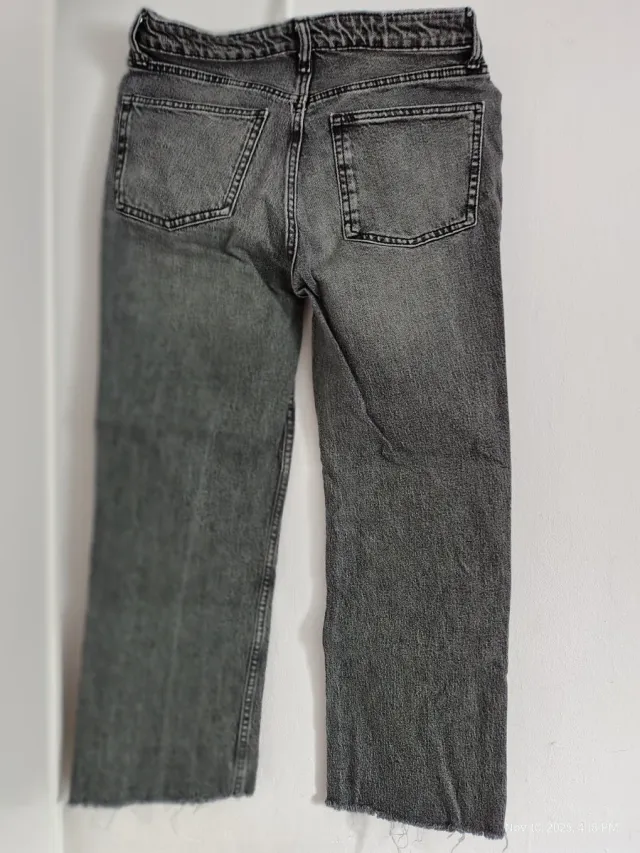 Pantalones Zara Talla M/38 Negros/Grises