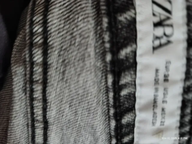 Pantalones Zara Talla M/38 Negros/Grises