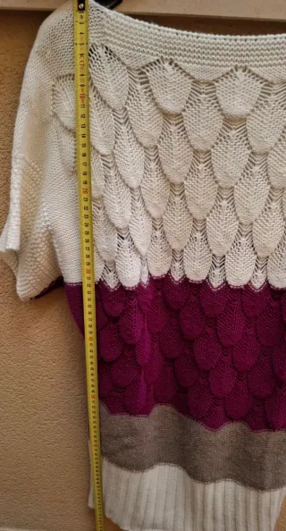 Jersey mujer morado y blanco