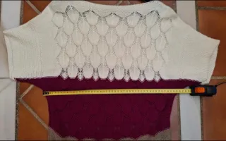 Jersey mujer morado y blanco