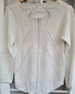 Jersey mujer morado y blanco