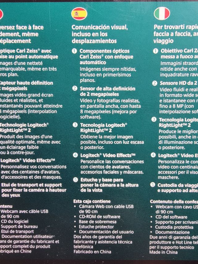 Webcam Logitech - nueva