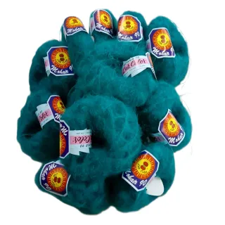 Lote 20 ovillos lana Mohair 212 verde