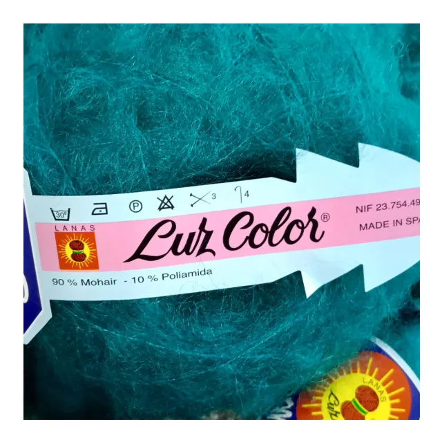 Lote 20 ovillos lana Mohair 212 verde
