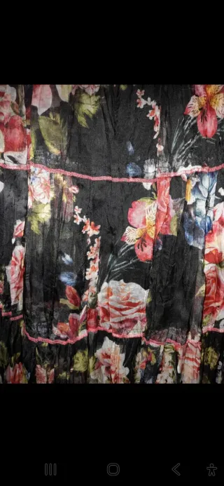 Gonna lunga floreale multistrato