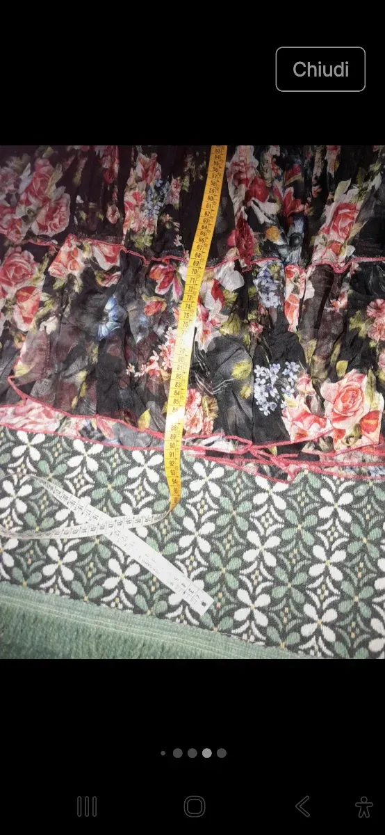 Gonna lunga floreale multistrato