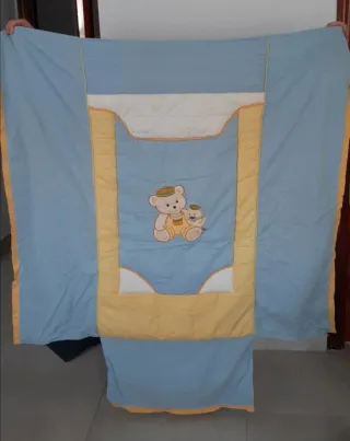 Edredón y protector cuna ositos