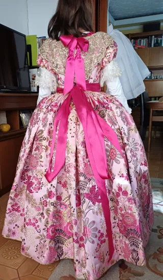 Cancán Fallera Niña Blanco